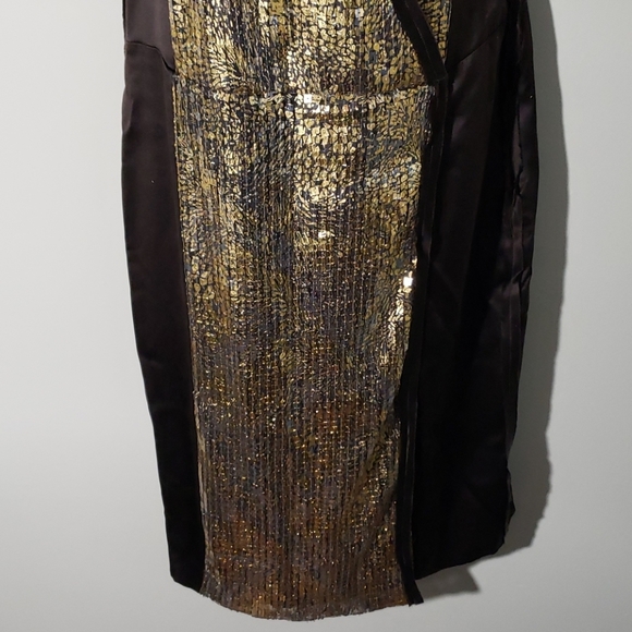 NWT- Magaschoni Silk & Sequin Dress, Size 8, $422 - Picture 3 of 8